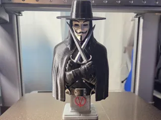 V is for Vendetta bust lithophane