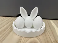 Nid de lapin de Pâques garni d'œufs — photo 4