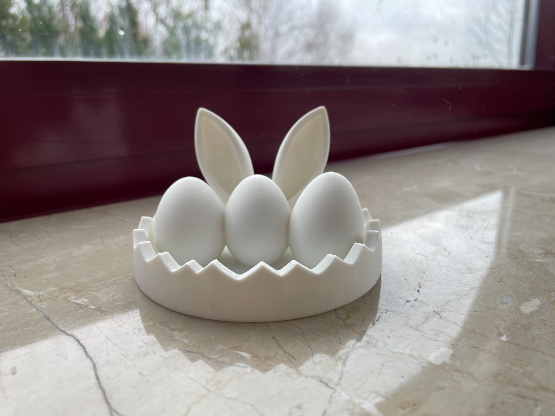 Bunny Nest With Eggs Decor