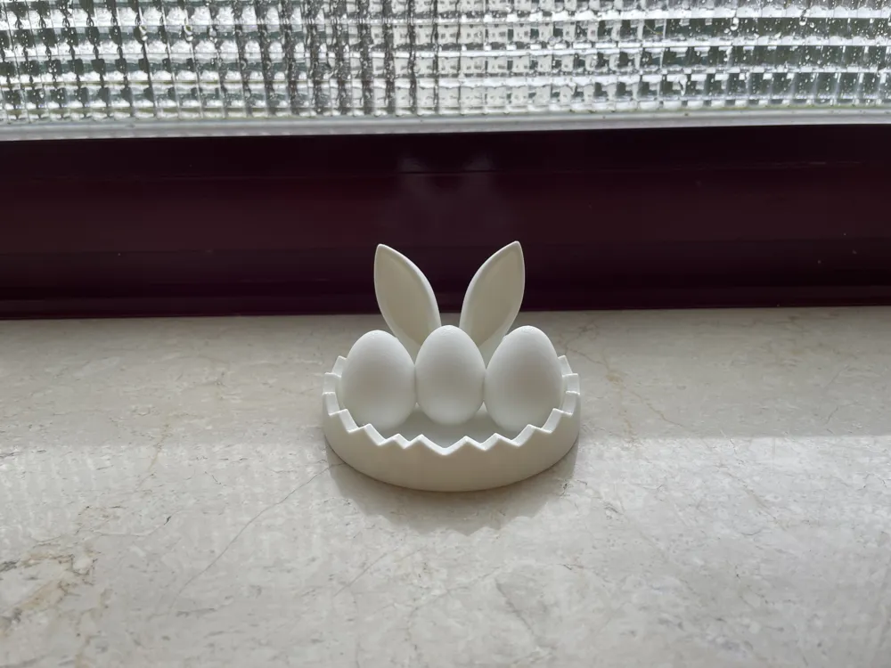 Bunny Nest With Eggs Decor - Free 3D Print Model - MakerWorld