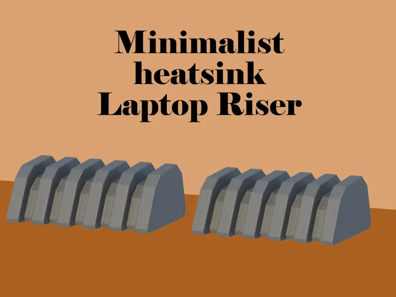 Minimalist heatsink laptop risers