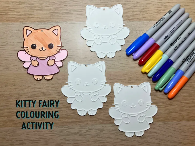 Kitty Fairies colouring In Set