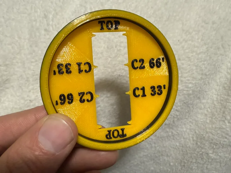 Disc Golf pocket range finder and marker