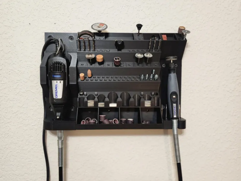 Wall-Mounted Dremel Bit Organizer & Dremel Holder