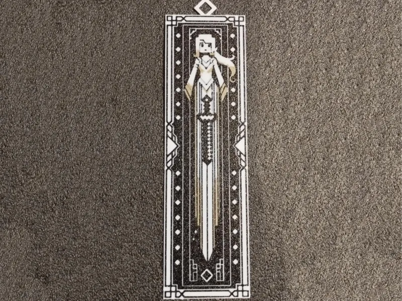 bookmark with Minecraft drawings