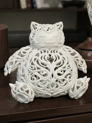 Figura decorativa: Snorlax Elementale: Edizione Arte Voronoi — vista de referencia 2