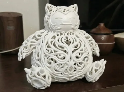 Figura decorativa: Snorlax Elementale: Edizione Arte Voronoi — referencia de MakerWorld