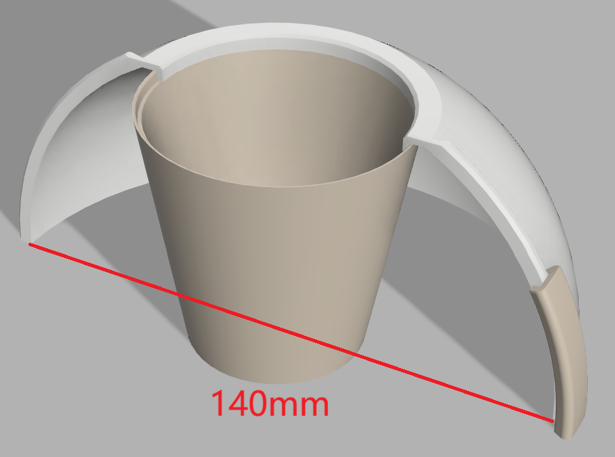 Miniatura 1 do modelo 3D 水苔球模具 鹿角蕨上板模具 省料版 多尺寸