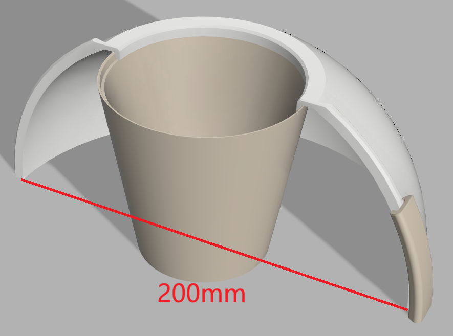Miniatura 7 do modelo 3D 水苔球模具 鹿角蕨上板模具 省料版 多尺寸