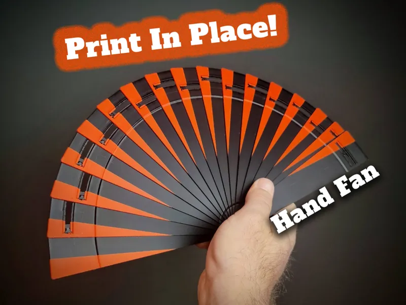 Hand Fan - Collapsible - Print in Place!