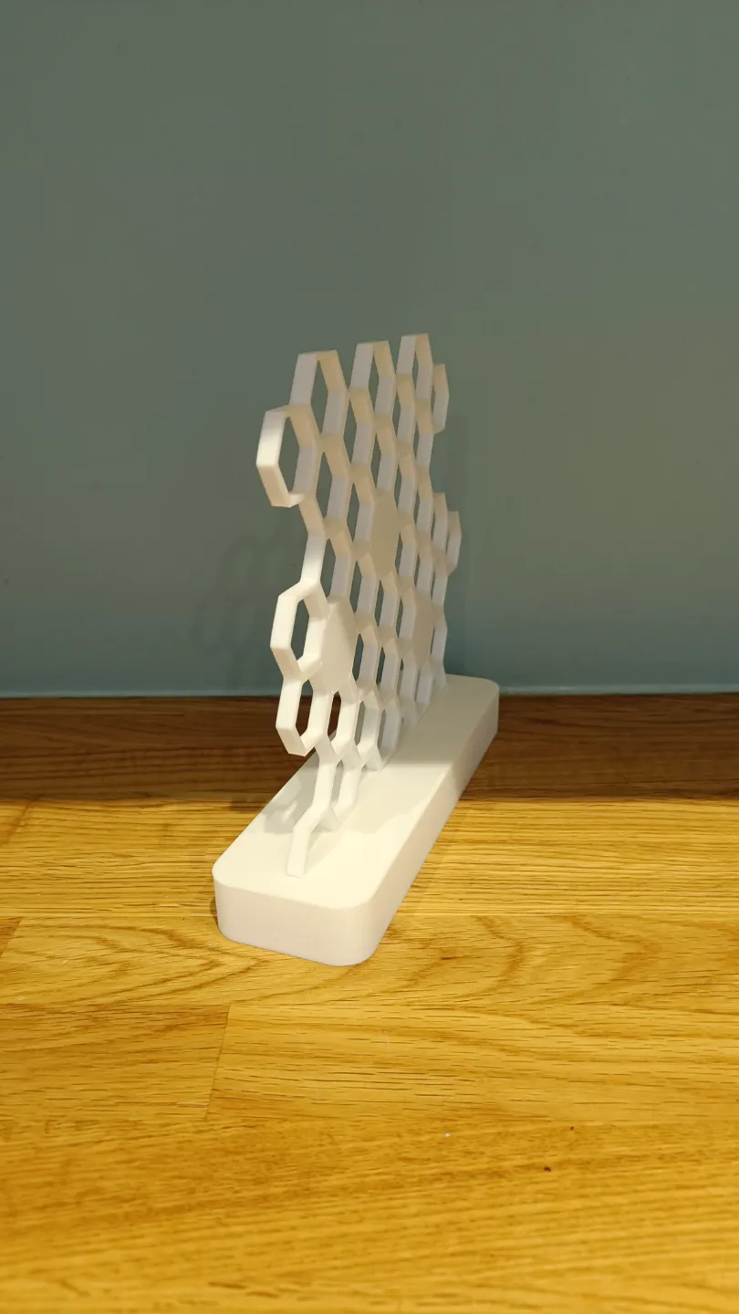 Jewel/pin/earring stand hexagonal view 3