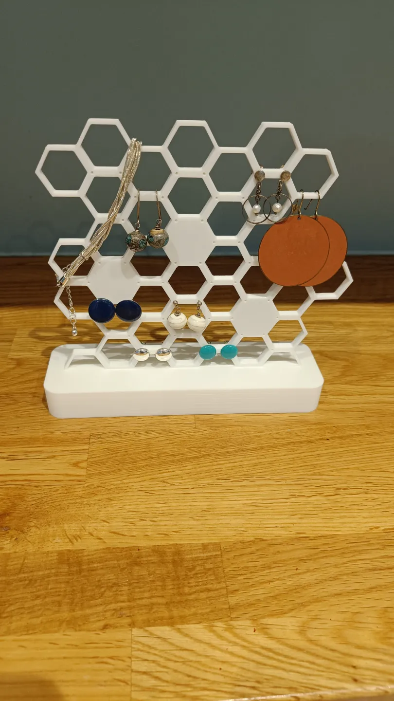 Jewel/pin/earring stand hexagonal view 4