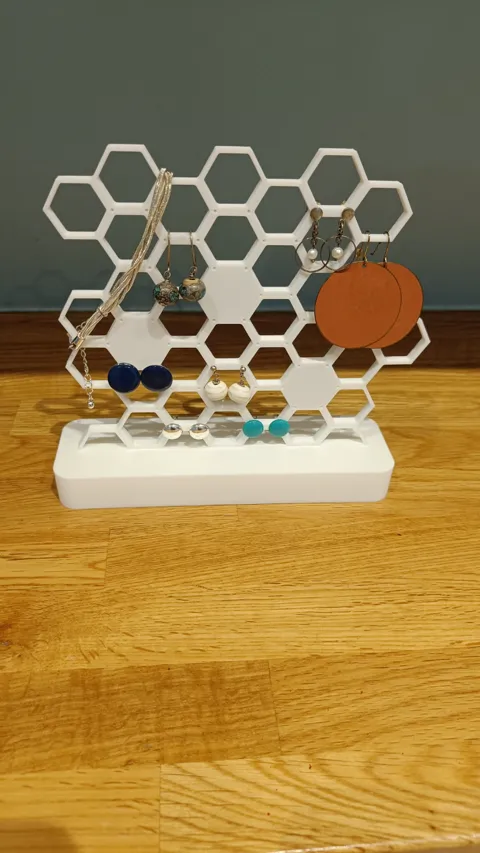 Jewel/pin/earring stand hexagonal view 4