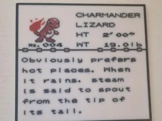 Charmander gen 1 pokedex entry