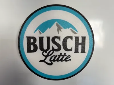 Busch Latte Wall Plaque Sign