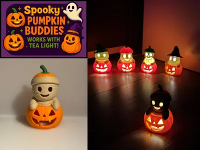 Halloween Pumpkin Mummy Buddy