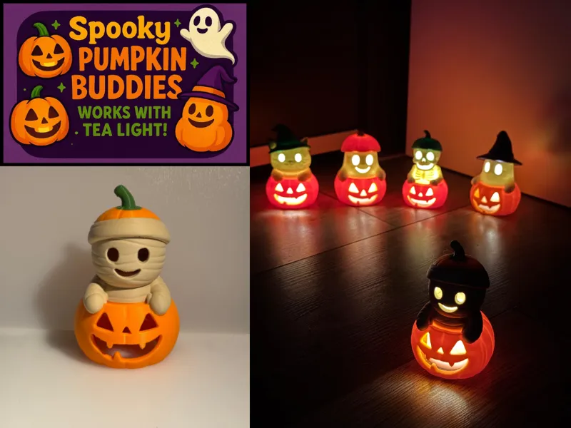 Halloween Pumpkin Mummy Buddy