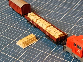 1:87 Cargo Pallet / Load Bed with Tie-Down Hooks