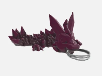 Crystal Dragon Keychain Fidget Keyring