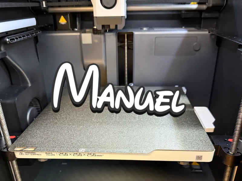 Manuel - Namensschild Cartoon