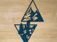 Décoration murale montagne et rivière — photo 1
