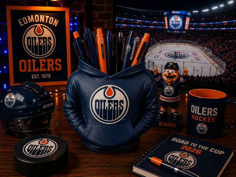 Edmonton Oilers Hoodie Pen Holder 