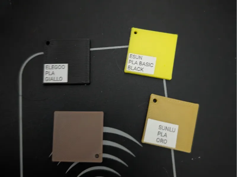 Quattro quadratini per palette colori