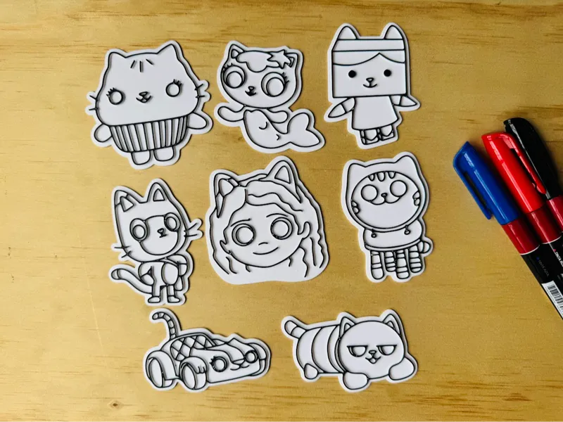 pack de manualidades para colorear gabby dollhouse