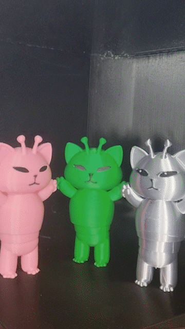Miniatura 1 do modelo 3D 猫猫是液体-伸缩外星猫