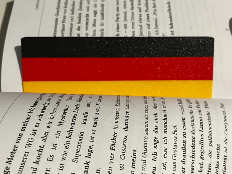 German Flag Bookmark