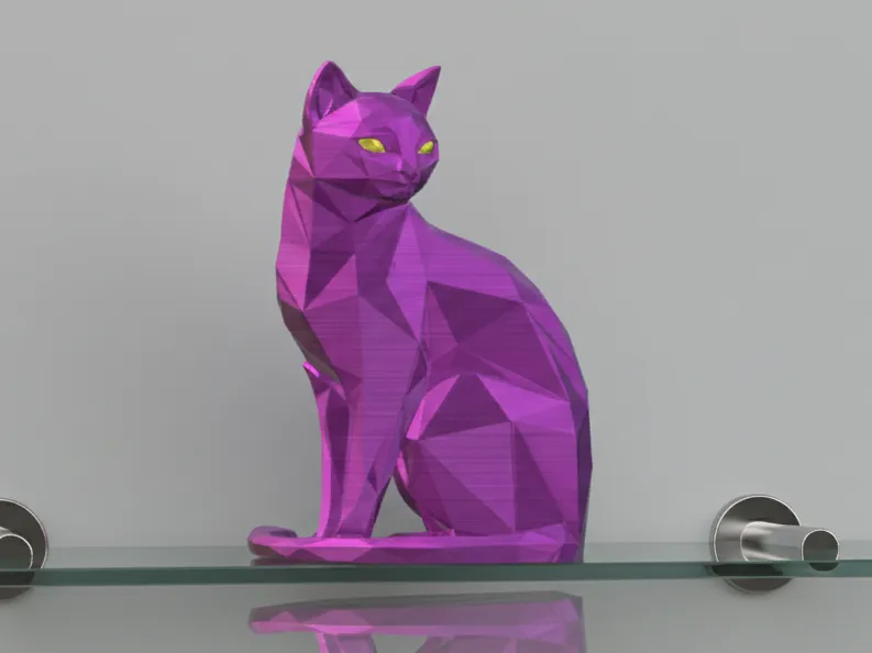 POLYGON CAT HOME DECORATION DESIGN