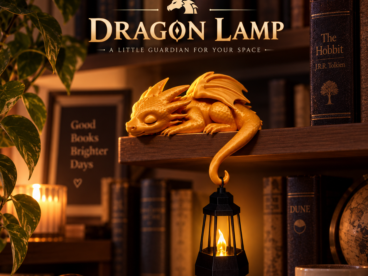 Dragon Tea Light Holder – Fantasy Shelf Decor - 1