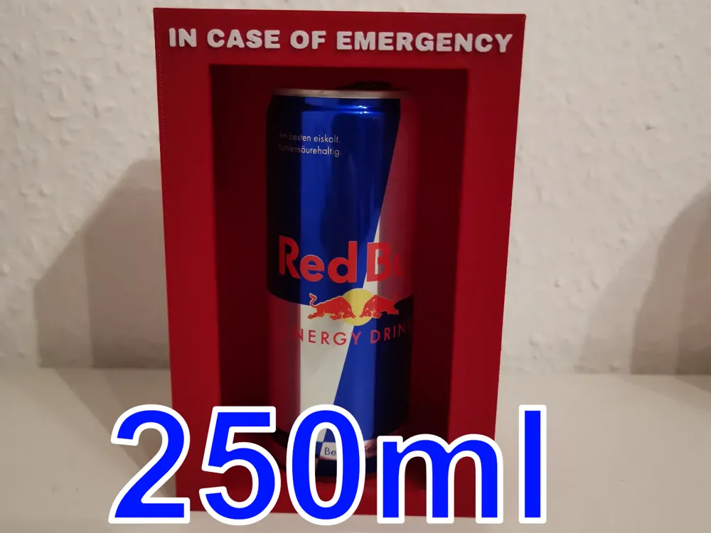 Redbull ３ケース 250ml Redbull / Coke Emergency Box (250ml) for Gamer - Free 3D Print