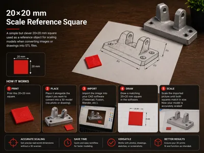 20x20mm STL Scaling Reference Square