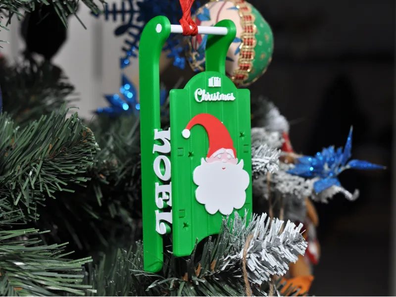 Slittino di natale decorazione natalizia