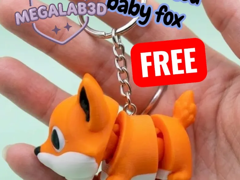 Baby Fox – Articulated 3MF MegaLab3D