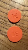 1€ and 2€ Token 6 Minutes Print Time