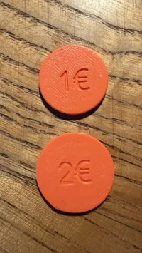 Gettone 1€ e 2€ 6 Minuti Di Stampa