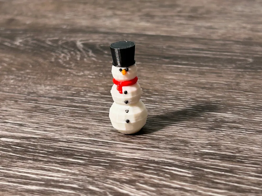 Mini snowman - Free 3D Print Model - MakerWorld