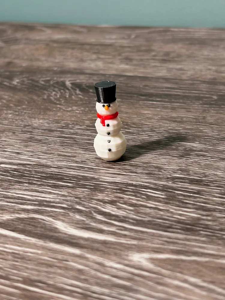 Mini snowman - Free 3D Print Model - MakerWorld