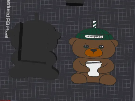Starbucks bear pen holder