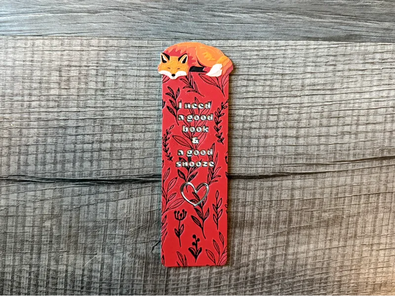 Sleeping Fox Topper bookmark no ams