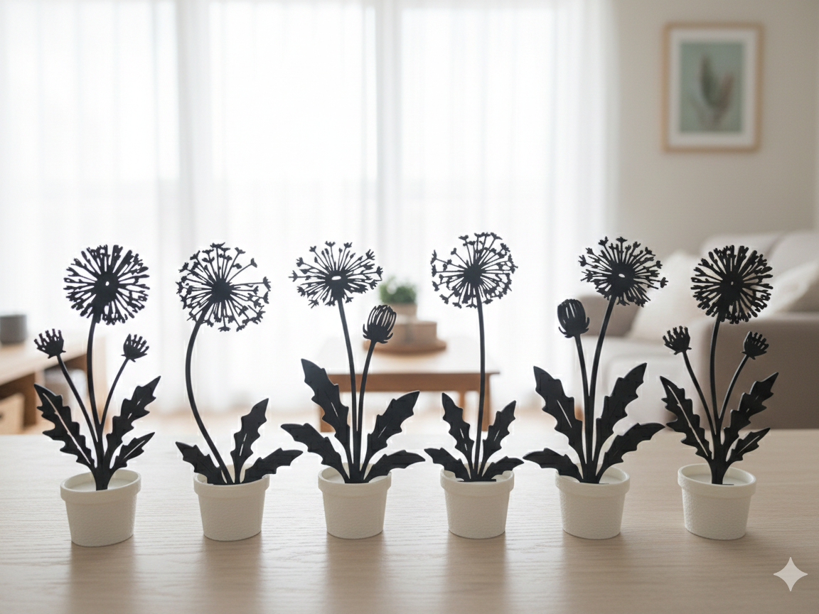 Botanical Silhouettes ( Flower Summer garden )