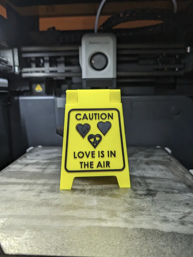 Caution Love In The Air Wet Floor Sign