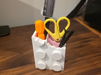 Broken Brick - Pen / Desk bin holder - multiparts