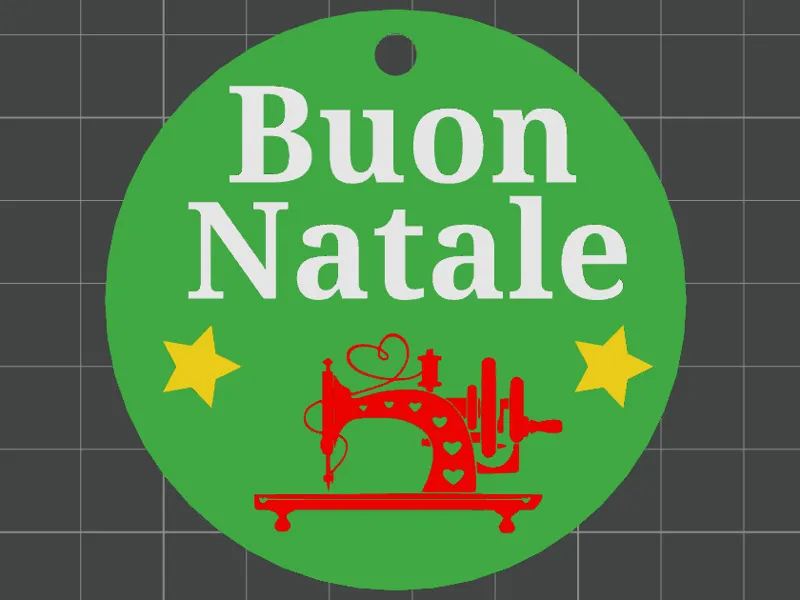 pallina di natale con macchina da cucire versione2