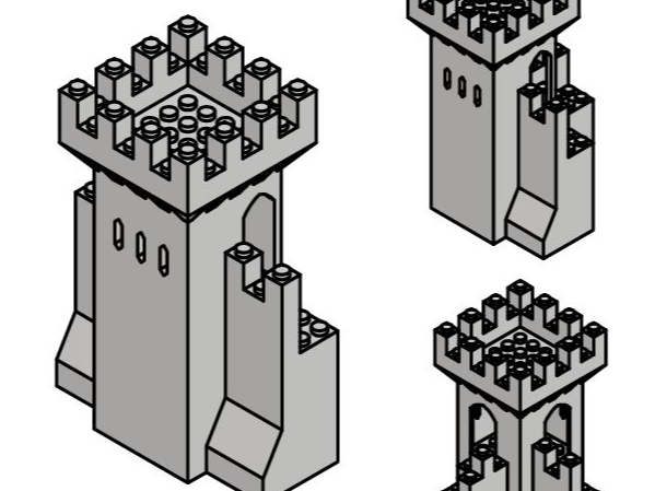 Modular Legos Fortress - Square Towers
