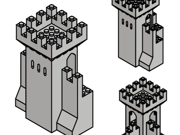 Modular Legos Fortress - Square Towers