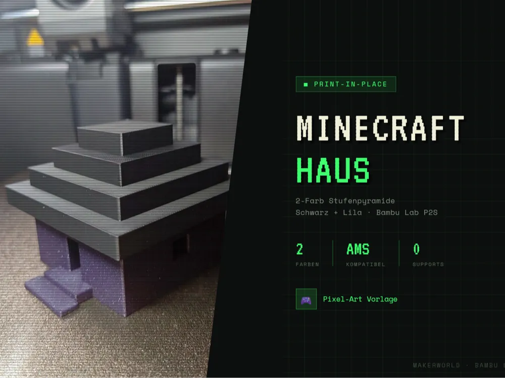 Minecraft House - Free 3D Print Model - MakerWorld