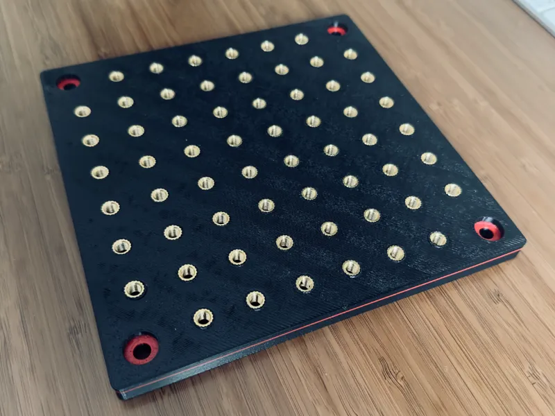 Threaded Insert Grid Board (Parametric)